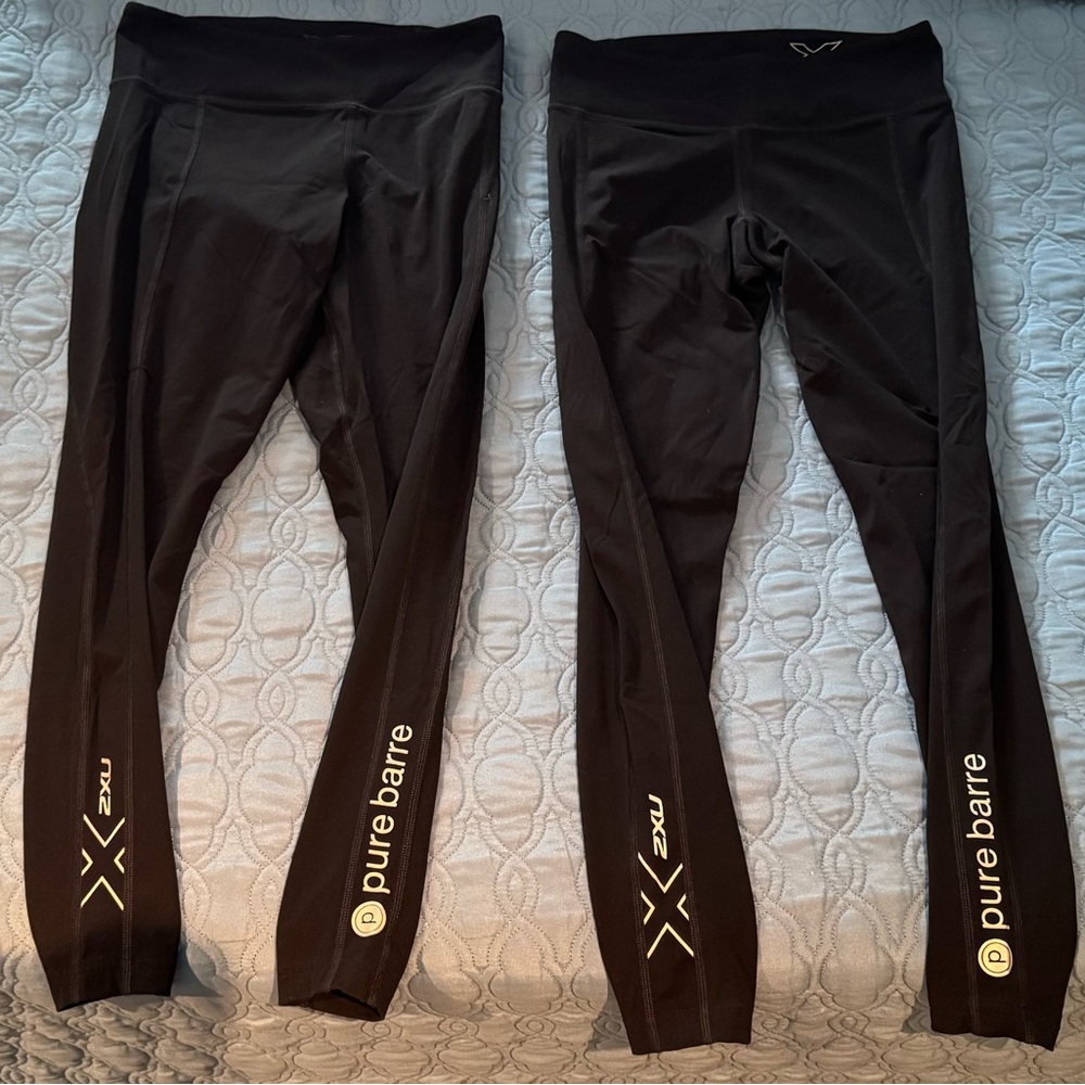 2XU x Pure Barre Black Performance Leggings
